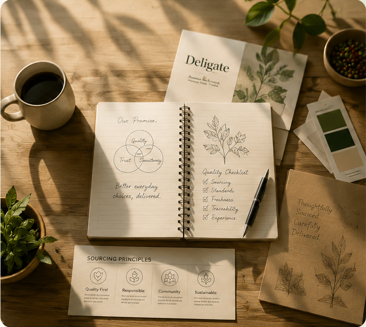 Deligate sourcing principles and quality checklist