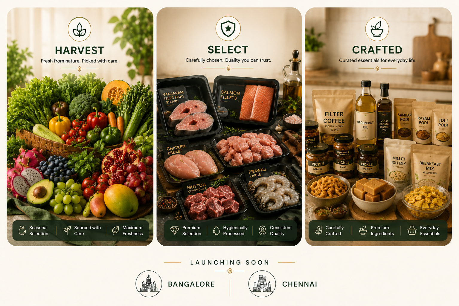 Harvest, Select and Crafted ecosystem visual